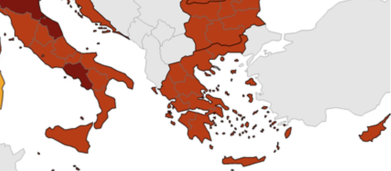 Ποια lockdown; Το ECDC έβαλε στο «κόκκινο» όλη την Ελλάδα